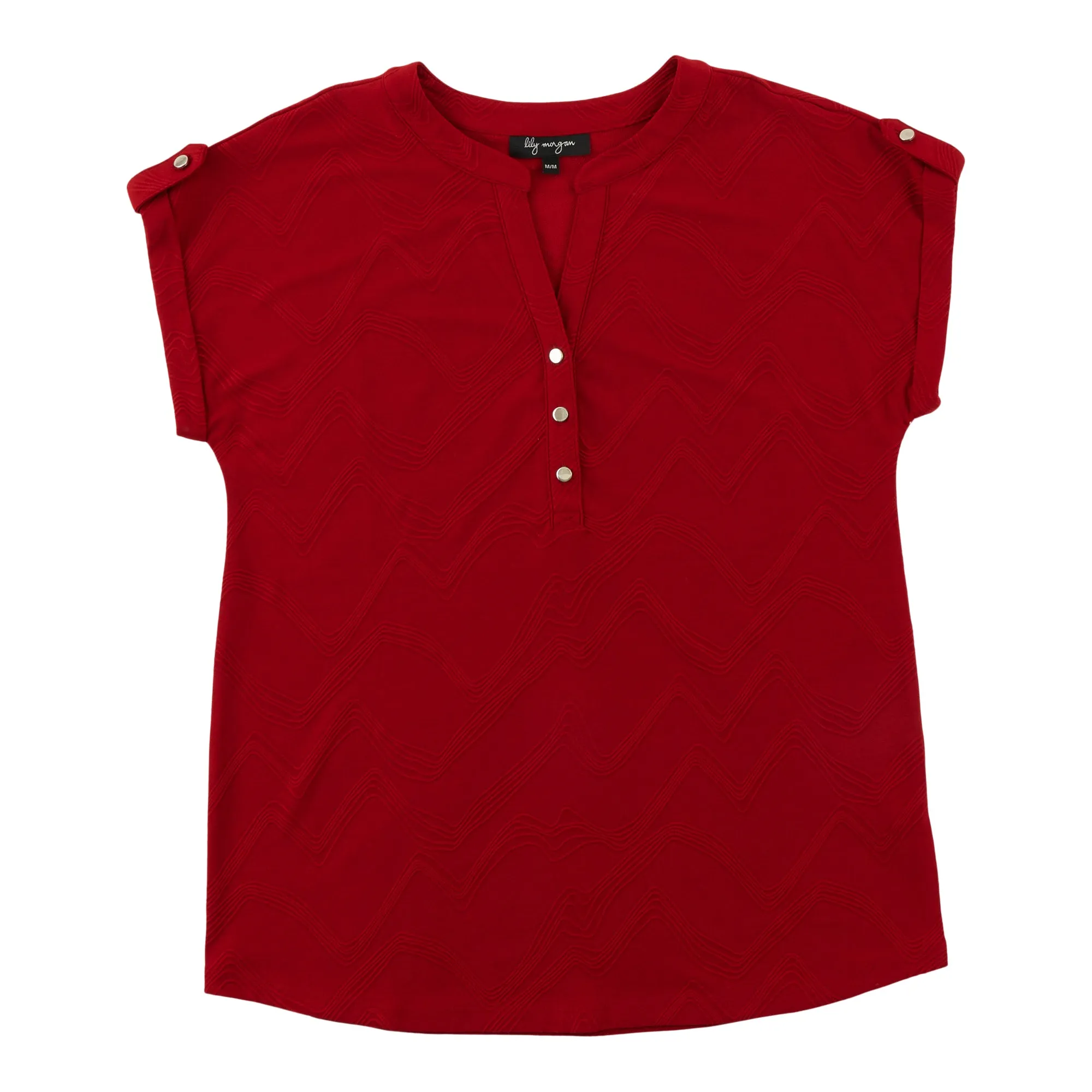 lily morgan Women's Roll Tab Sleeve Top sold by Giant Tiger product image thumbnail 3