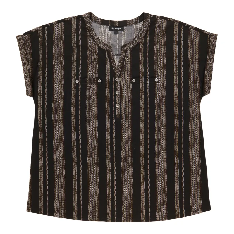 lily morgan Women's Plus V-Neck Top sold by Giant Tiger