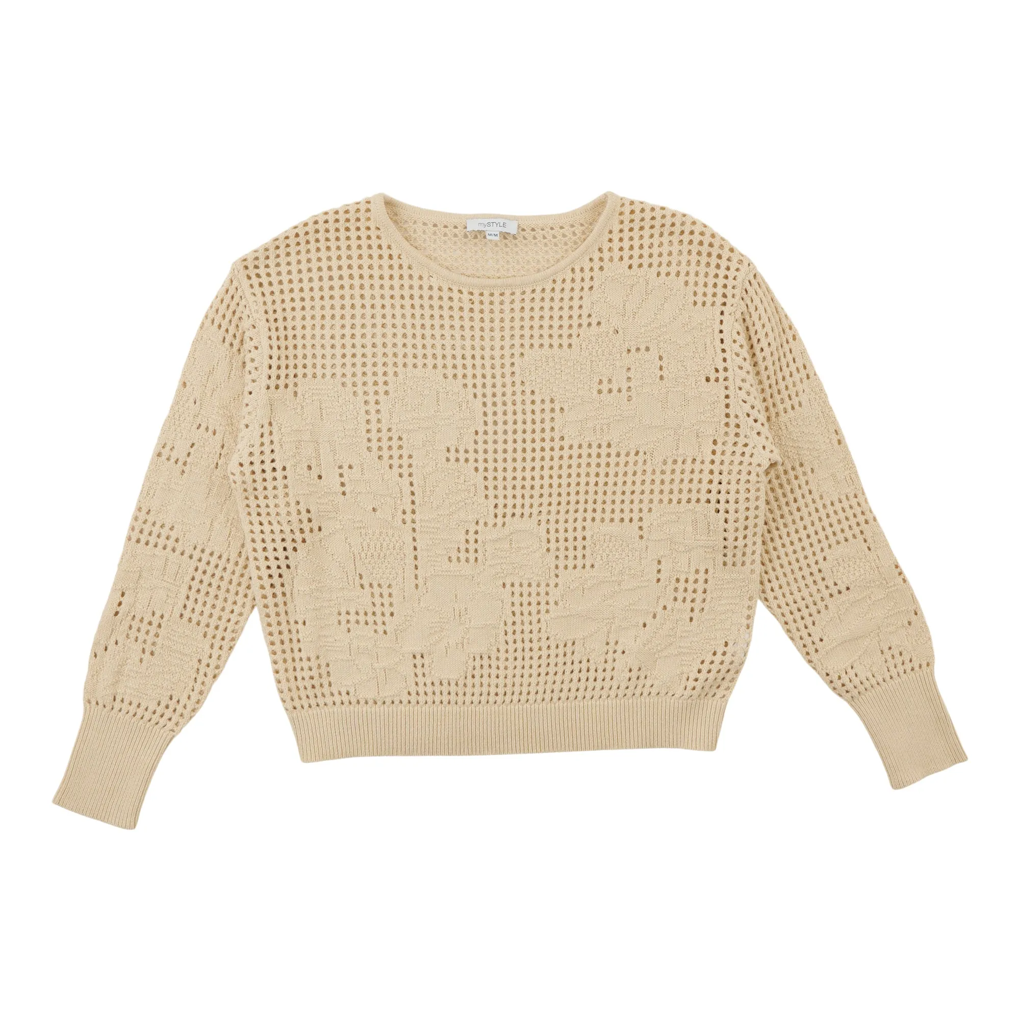 mySTYLE Women's Open Stitch Flower Sweater sold by Giant Tiger product image thumbnail 2