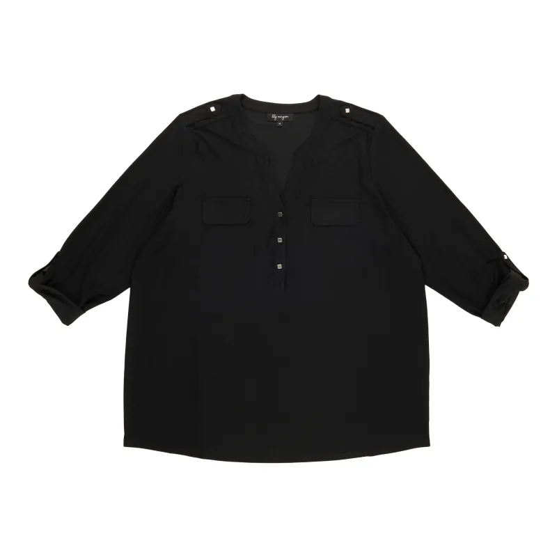 lily morgan Women's Plus V-Neck Blouse sold by Giant Tiger