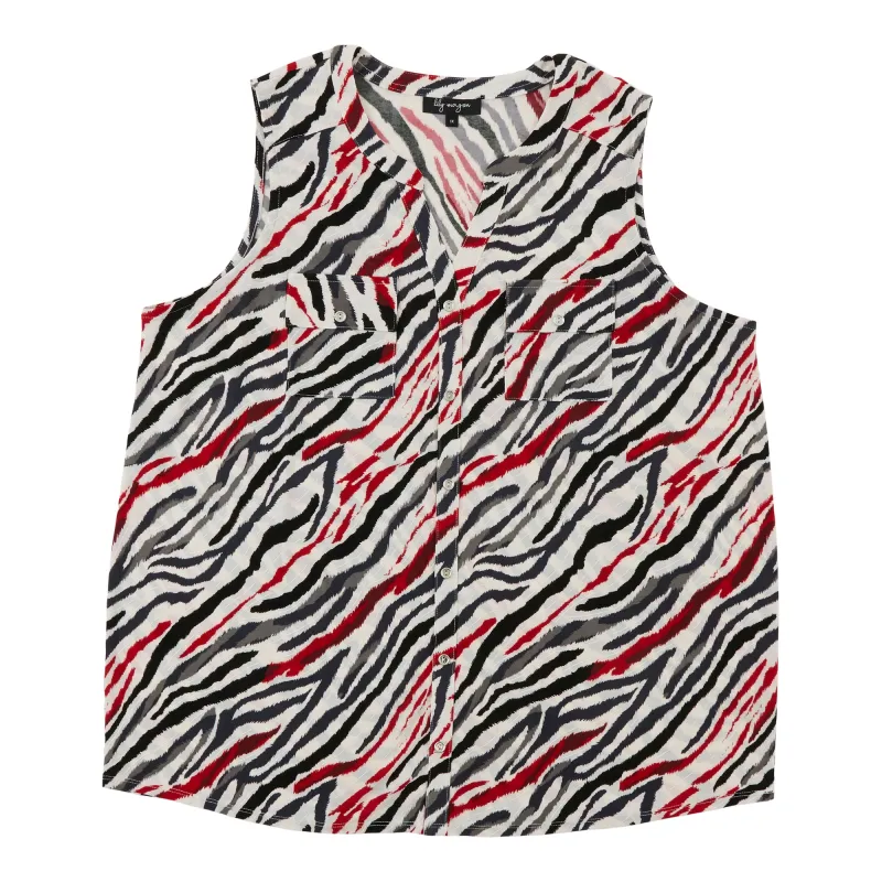 lily morgan Women's Plus Mandarin Collar Shirt sold by Giant Tiger