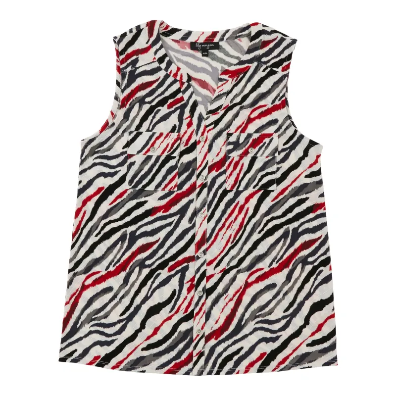 lily morgan Women's Mandarin Collar Shirt sold by Giant Tiger