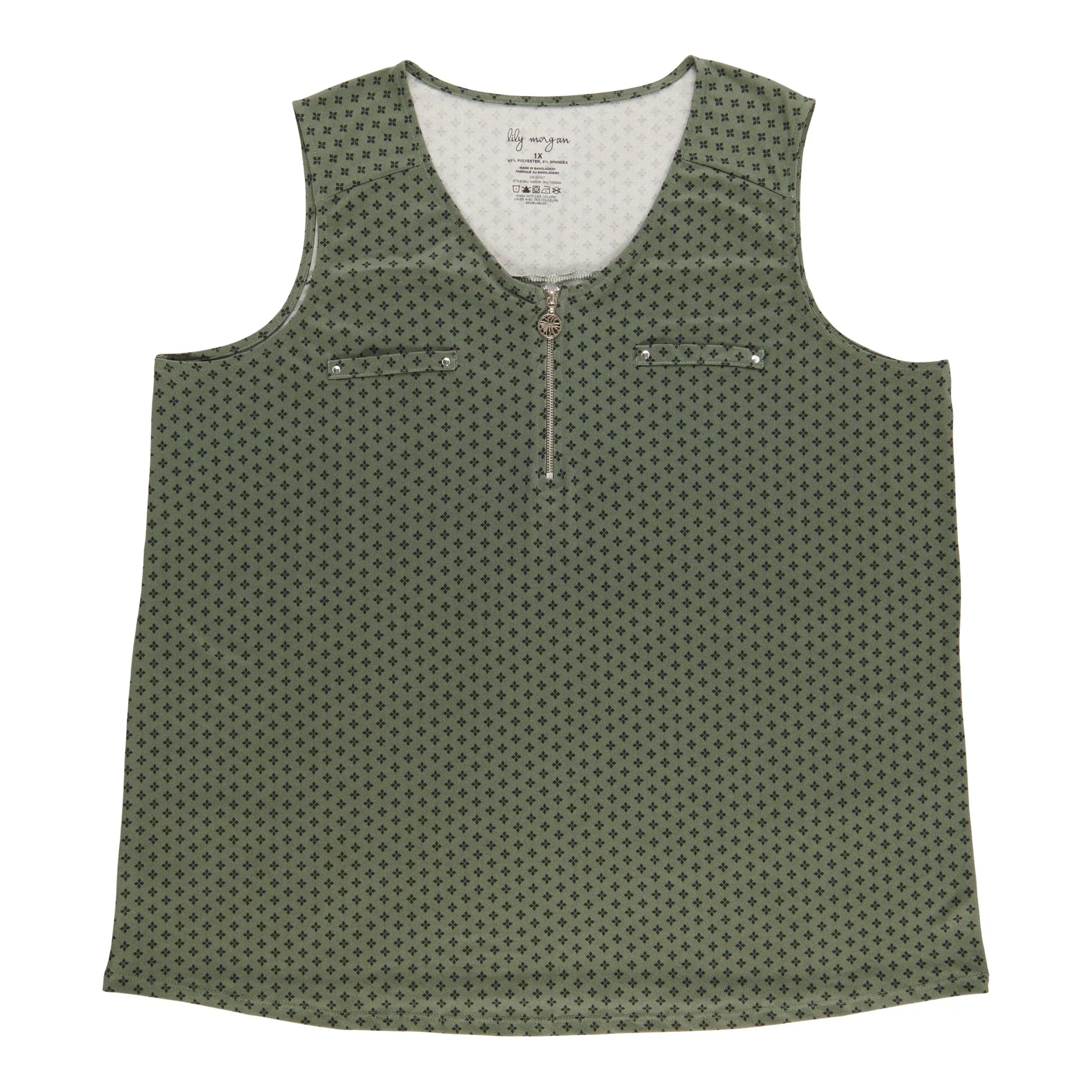 lily morgan Women's Plus Zipper Tank Top sold by Giant Tiger product image thumbnail 3