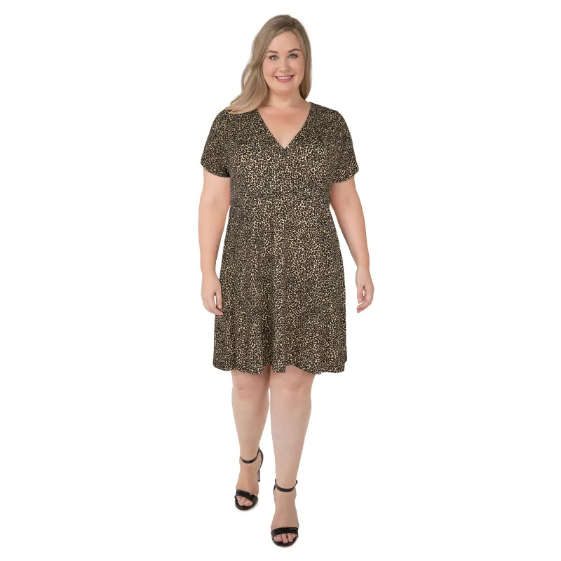 lily morgan Women's Plus Short Sleeve A-Line Dress sold by Giant Tiger