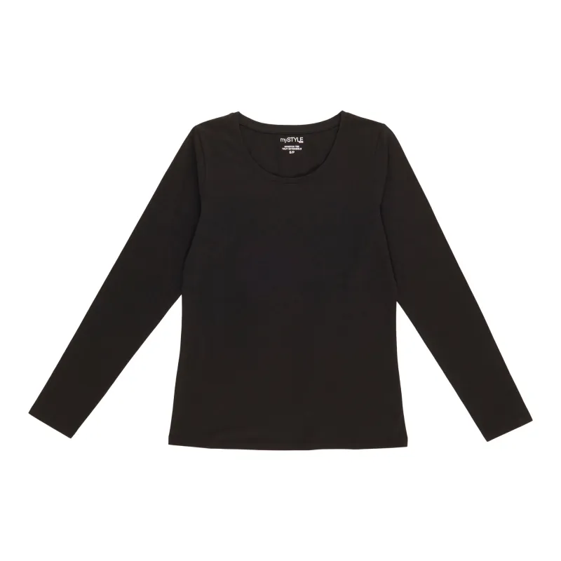 mySTYLE Women's Stretchy Long Sleeve Tee sold by Giant Tiger