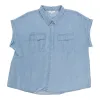 mySTYLE Women's Plus Short Sleeve Denim Shirt sold by Giant Tiger