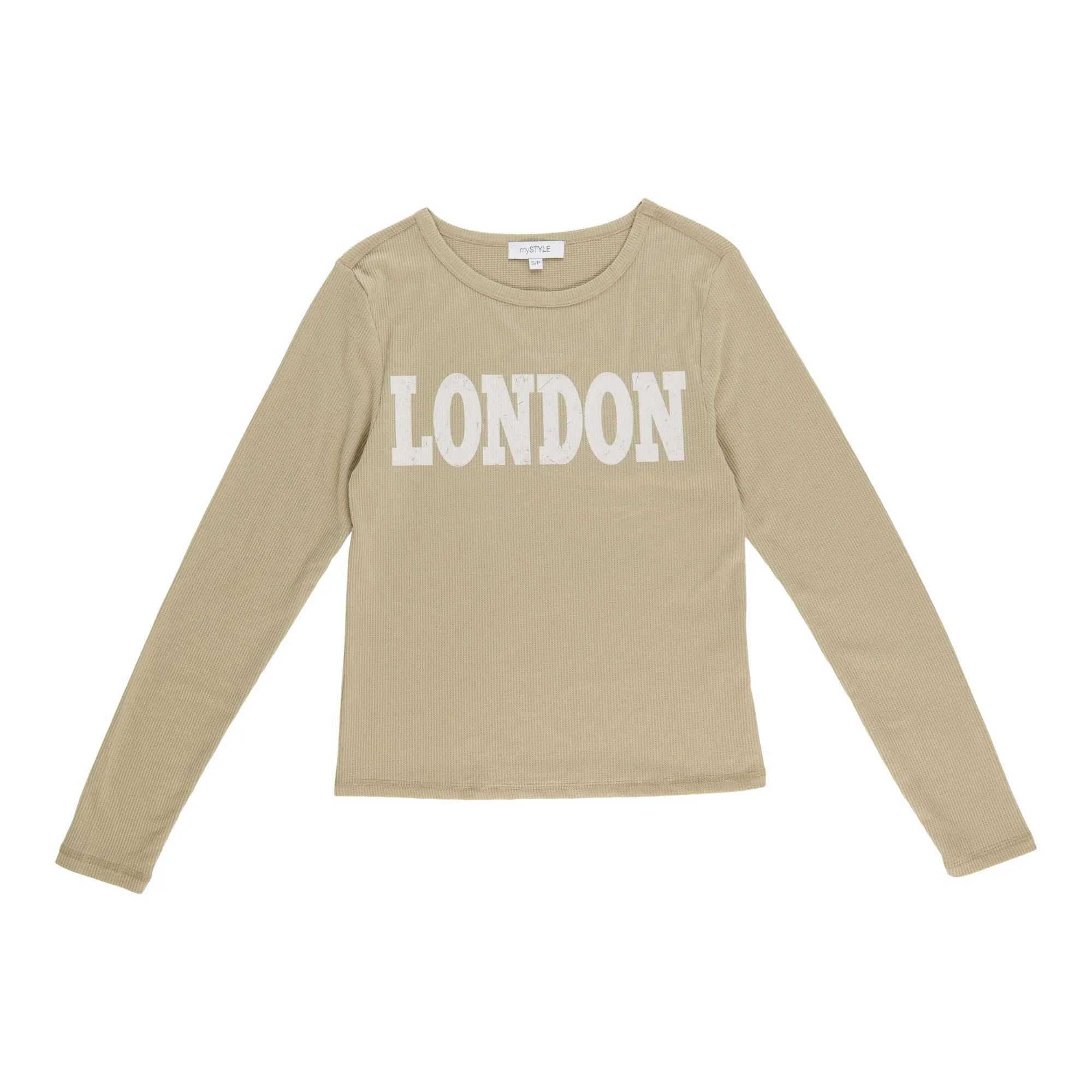 mySTYLE Women's Waffle Long Sleeve Tee sold by Giant Tiger