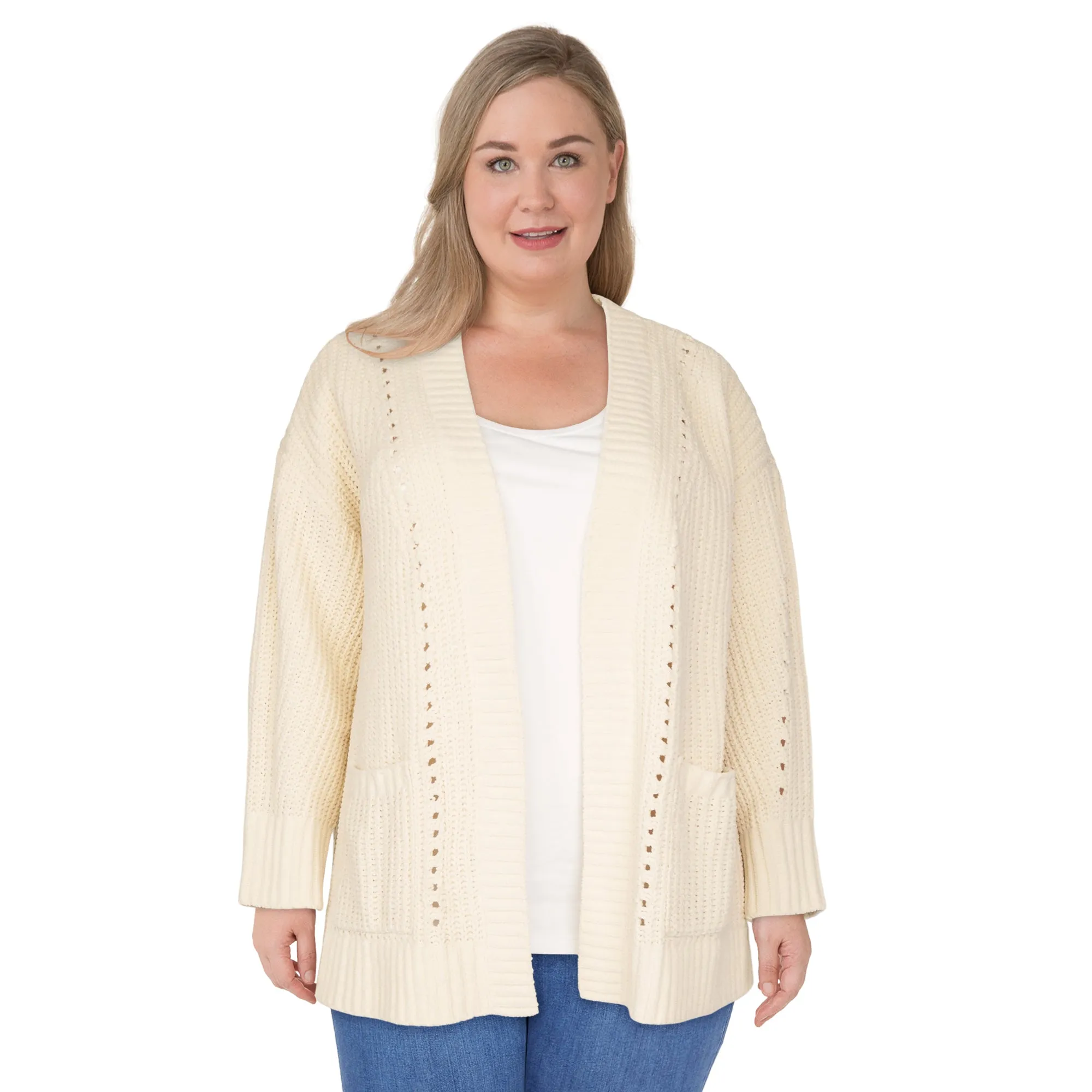 mySTYLE Women's Plus Chenille Cardigan sold by Giant Tiger product image thumbnail 2