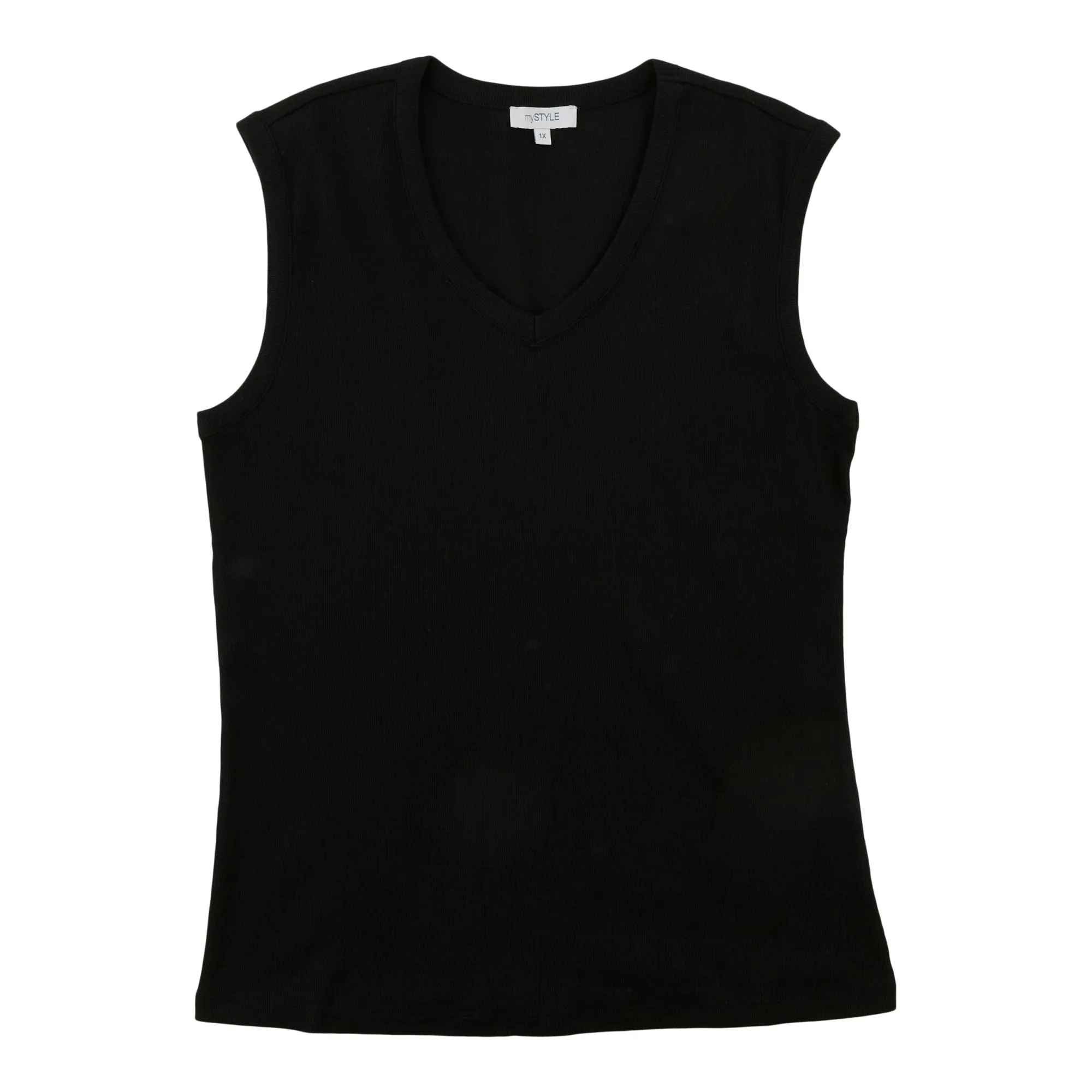 mySTYLE Women's Plus Ribbed V-Neck Tank Top sold by Giant Tiger