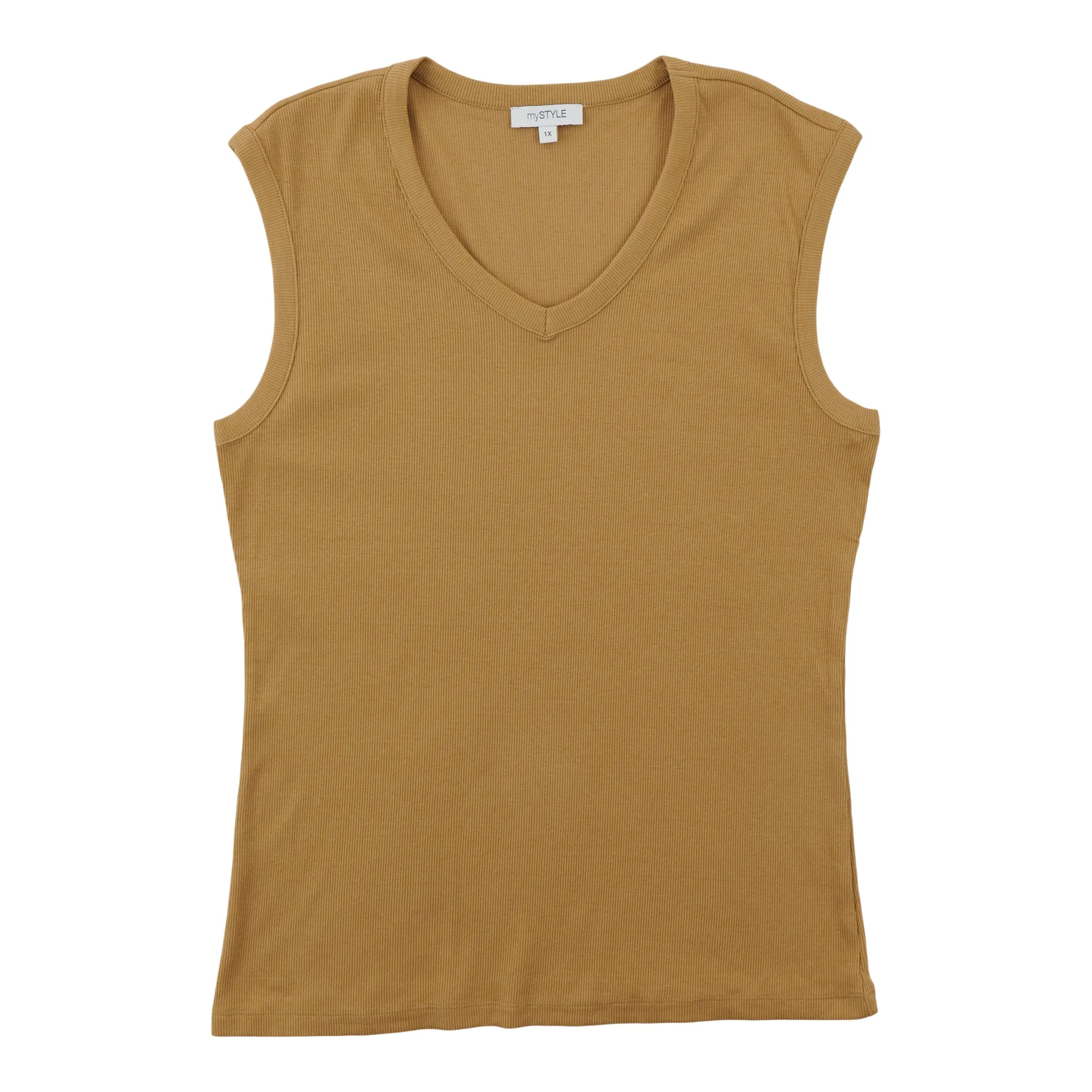 mySTYLE Women's Plus Ribbed V-Neck Tank Top sold by Giant Tiger product image thumbnail 2