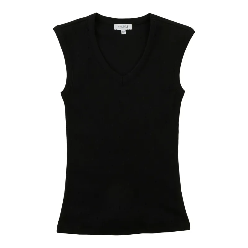 mySTYLE Women's Ribbed V-Neck Tank Top sold by Giant Tiger