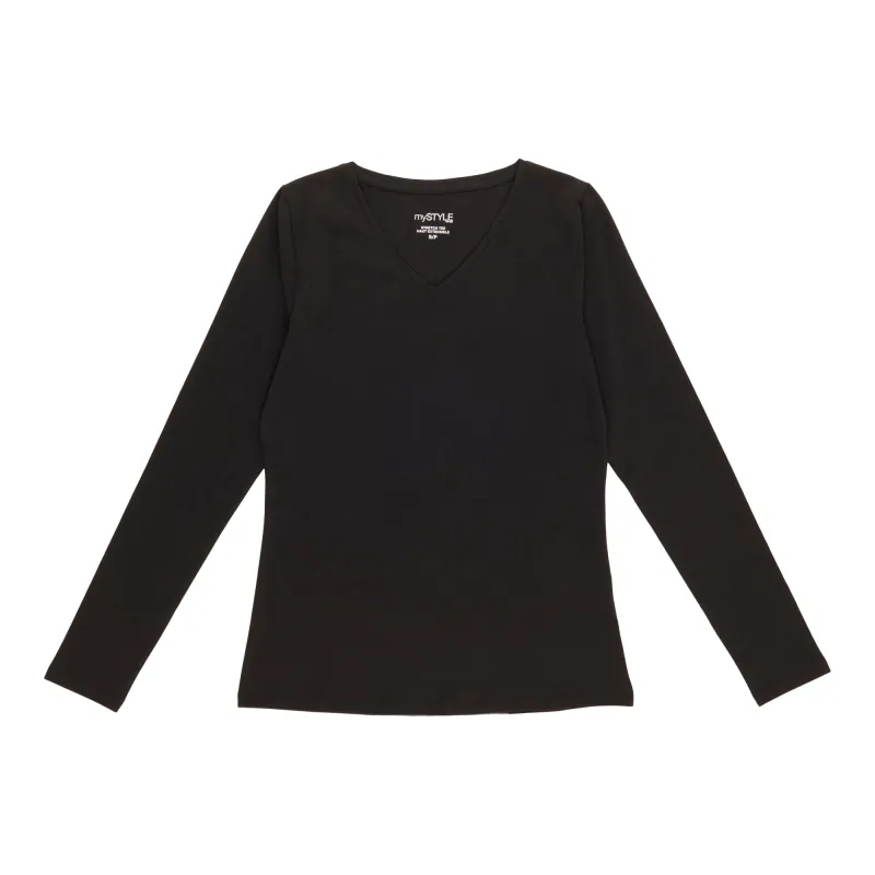 mySTYLE Women's V-Neck Long Sleeve Tee sold by Giant Tiger