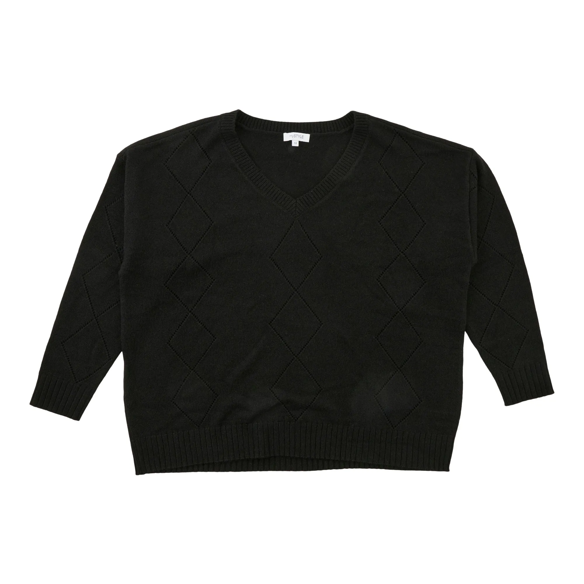 mySTYLE Women's Plus V-Neck Sweater sold by Giant Tiger