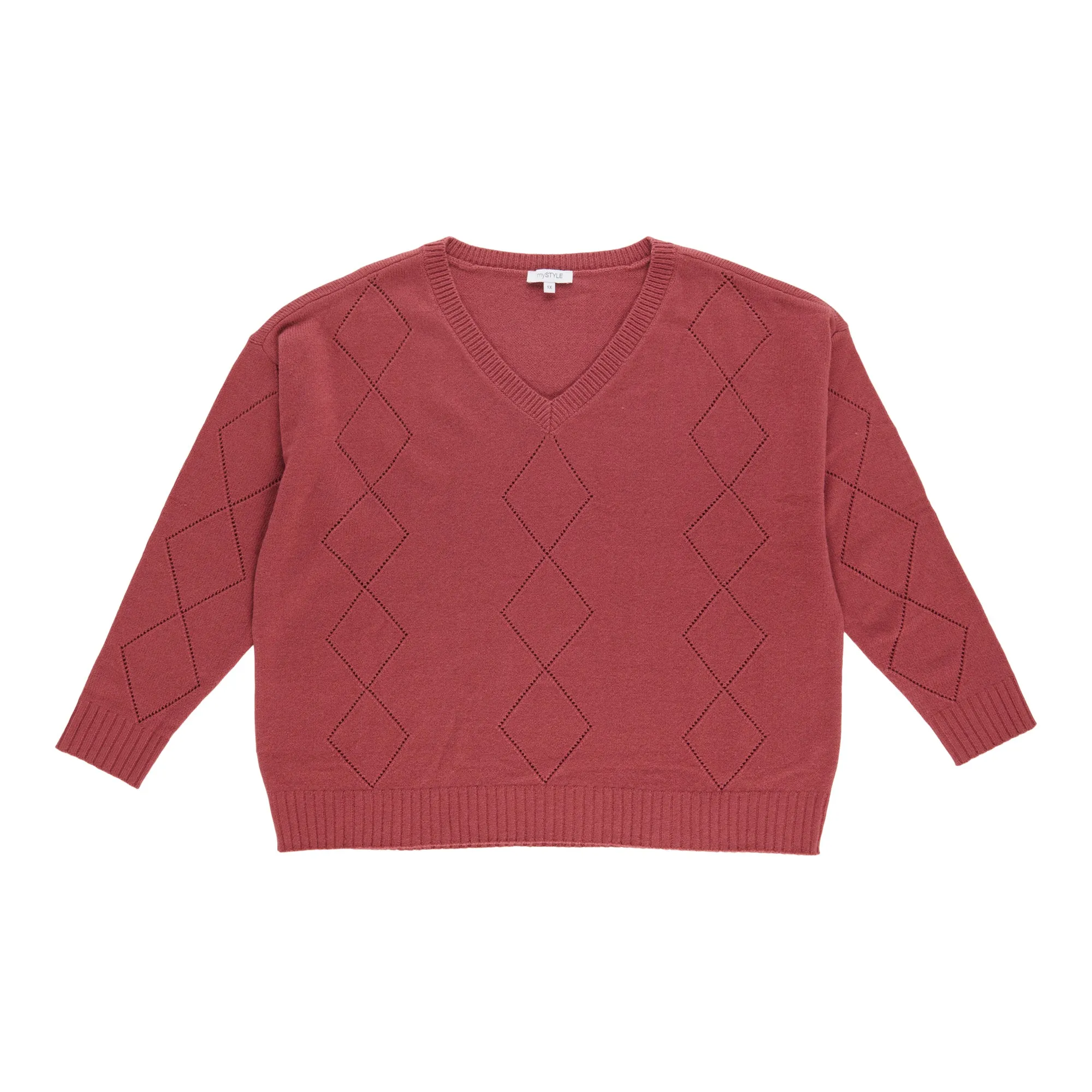 mySTYLE Women's Plus V-Neck Sweater sold by Giant Tiger product image thumbnail 3