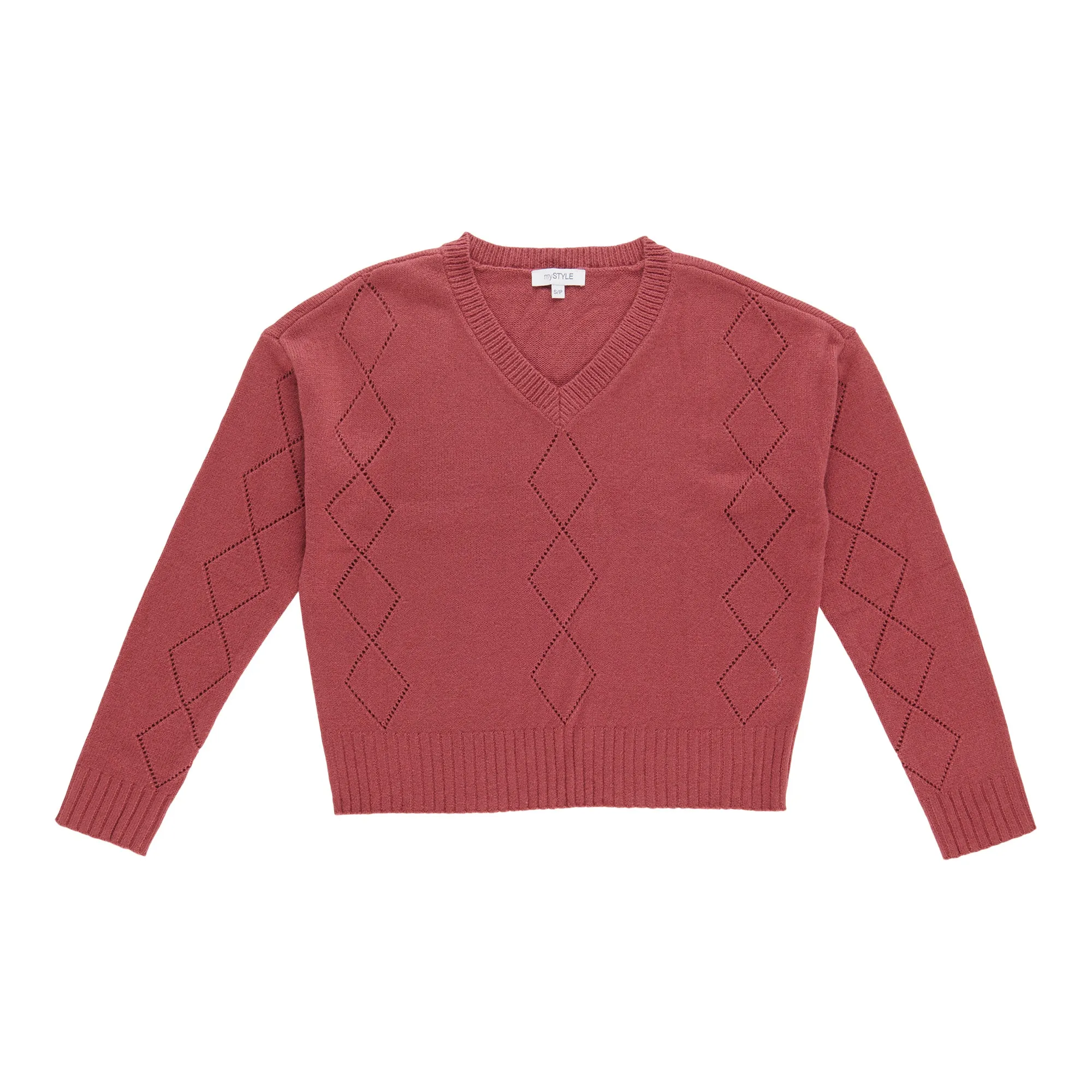 mySTYLE Women's V-Neck Open Cable Sweater sold by Giant Tiger product image thumbnail 3