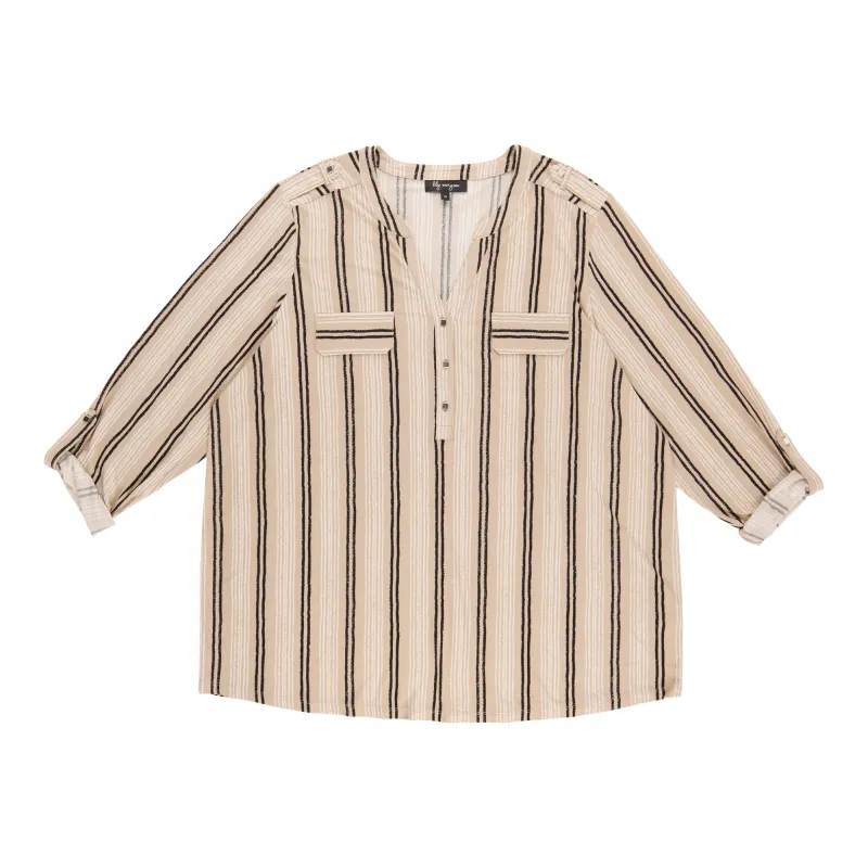 lily morgan Women's Plus V-Neck Blouse sold by Giant Tiger