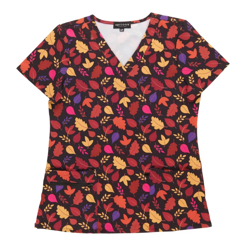 Options Women's Fall Printed Scrub Top sold by Giant Tiger