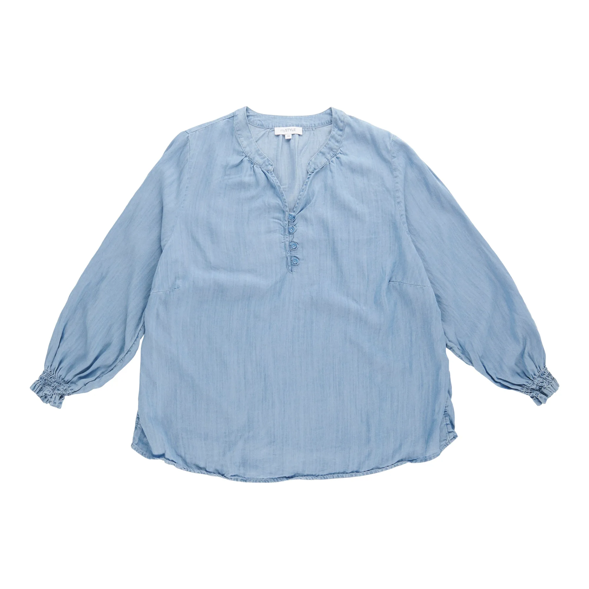 mySTYLE Women's Plus Denim Boho Top sold by Giant Tiger