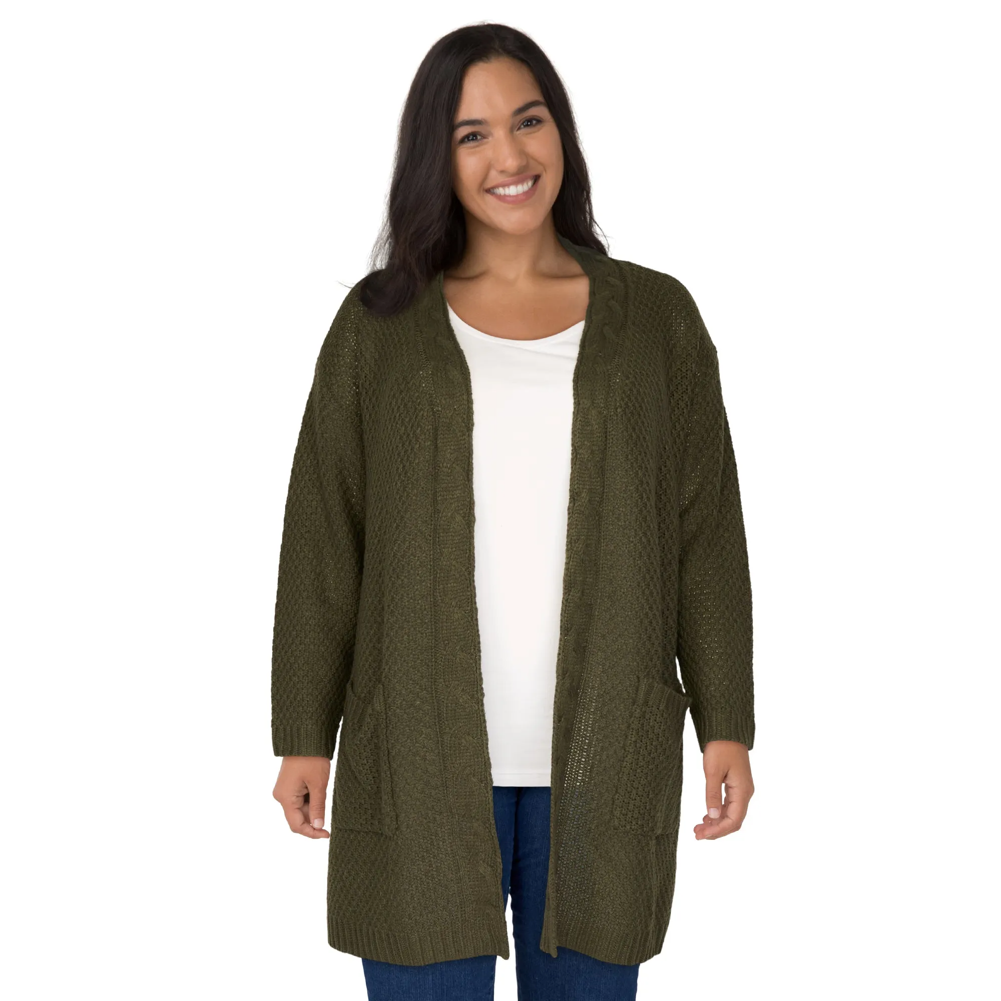 lily morgan Women's Plus Knit Design Cardigan sold by Giant Tiger