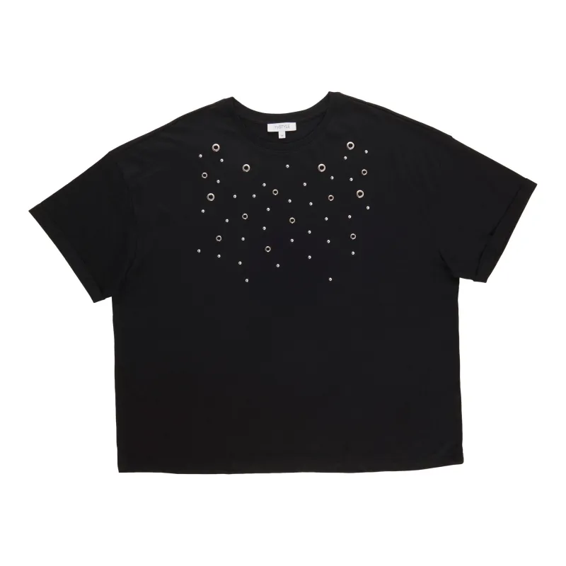 mySTYLE Women's Plus Grommet Trim Tee sold by Giant Tiger