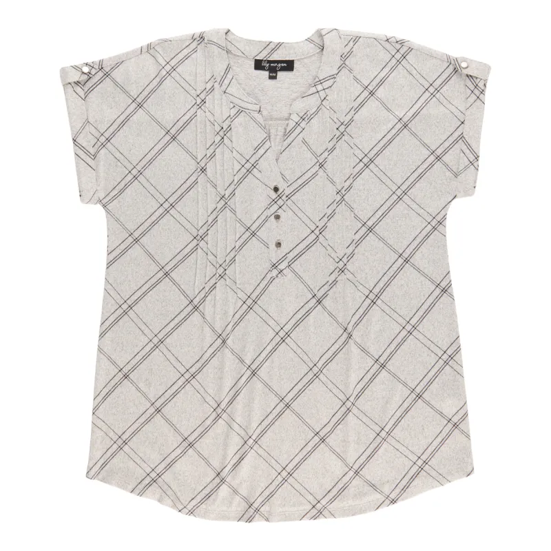 lily morgan Women's Pintuck Top sold by Giant Tiger