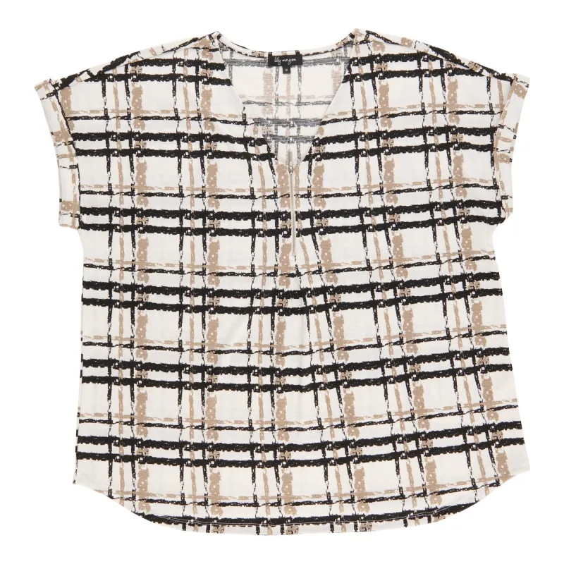 lily morgan Women's Plus Front Zipper Top sold by Giant Tiger