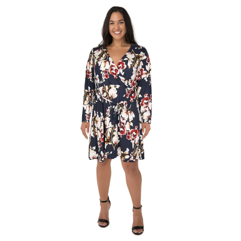 lily morgan Women's Plus Faux Wrap Dress sold by Giant Tiger