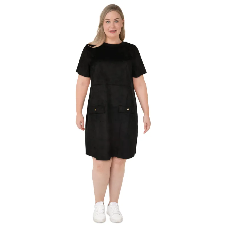 lily morgan Women's Plus Faux Suede Mini Dress sold by Giant Tiger