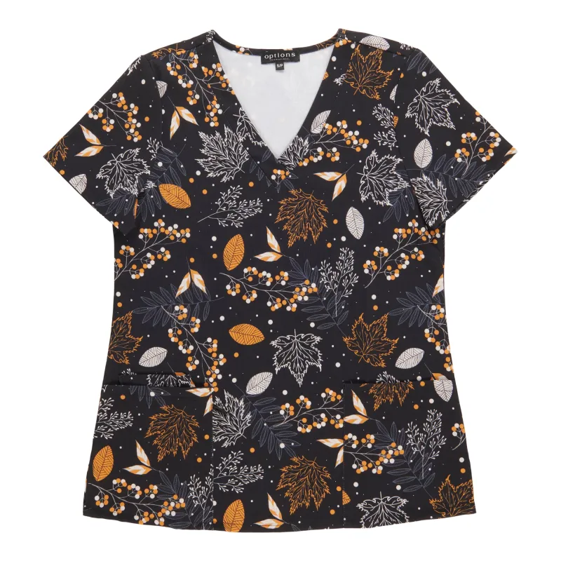 Options Women's Thanksgiving Printed Scrub Top sold by Giant Tiger