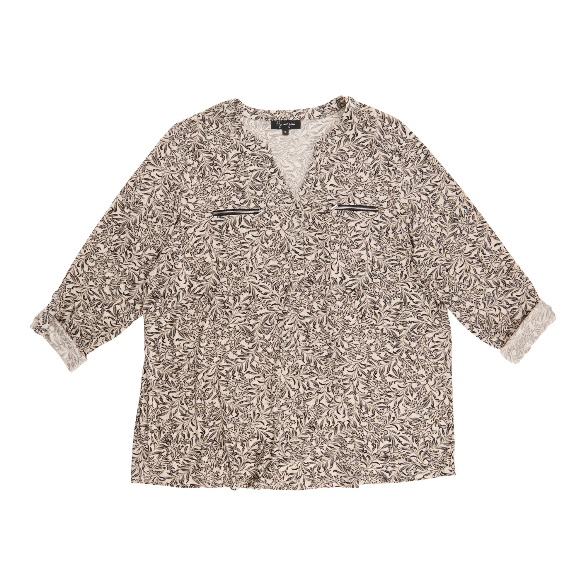 lily morgan Women's Plus Top with Zipper Pockets sold by Giant Tiger product image thumbnail 4