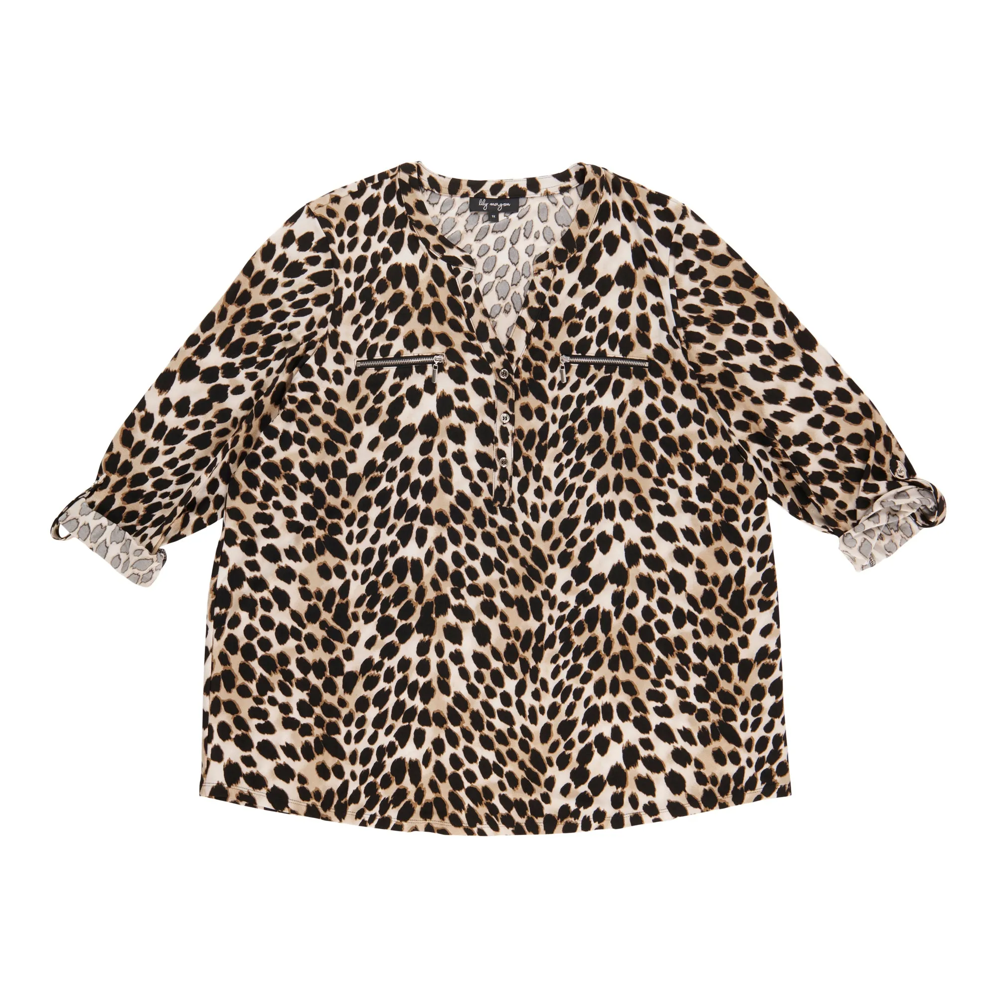 lily morgan Women's Plus Top with Zipper Pockets sold by Giant Tiger product image thumbnail 3