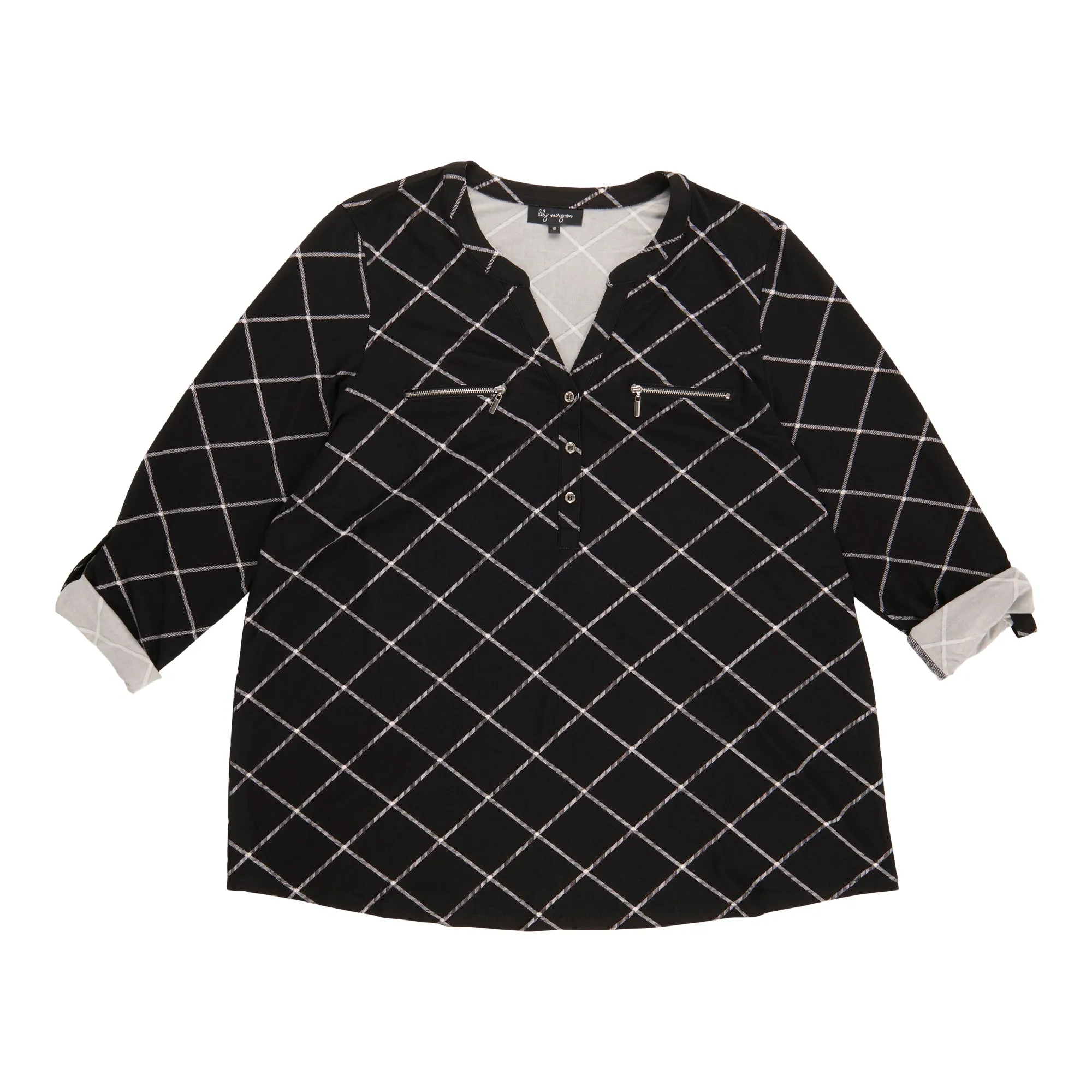 lily morgan Women's Plus Top with Zipper Pockets sold by Giant Tiger product image thumbnail 2