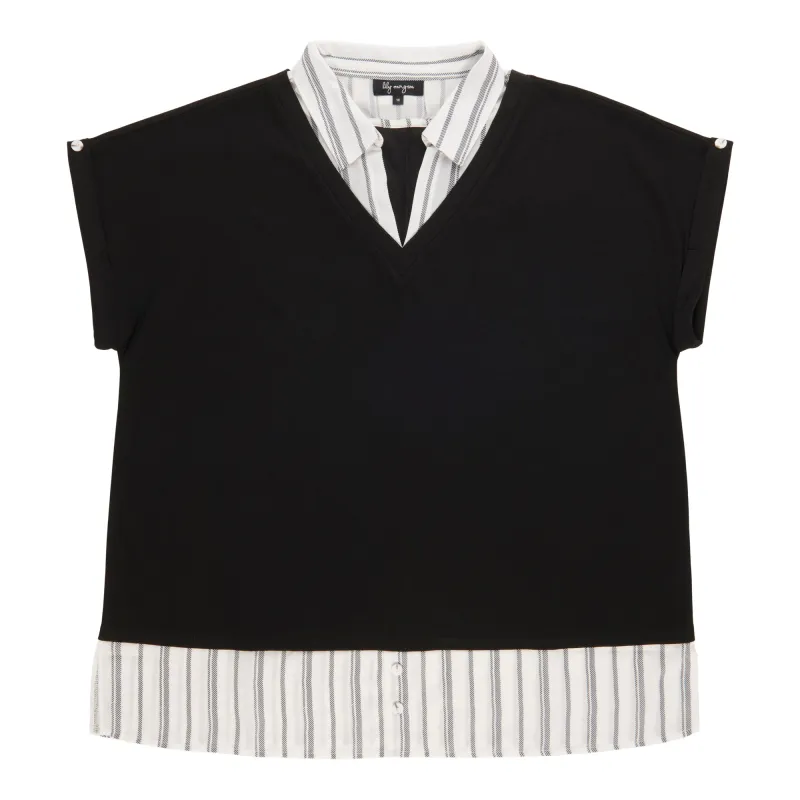 lily morgan Women's Plus Collared Top sold by Giant Tiger