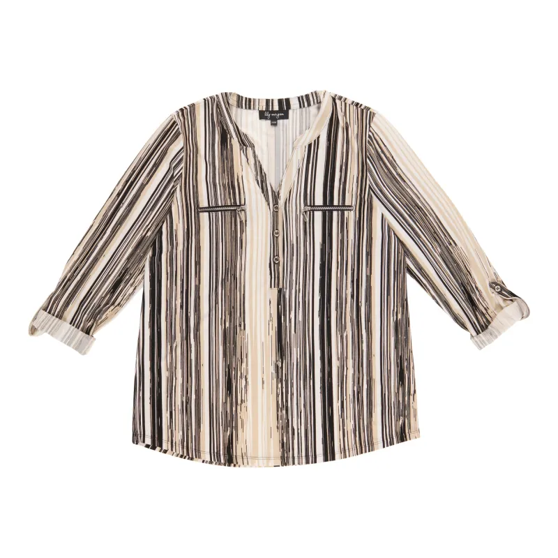 lily morgan Women's Top with Zipper Pockets sold by Giant Tiger