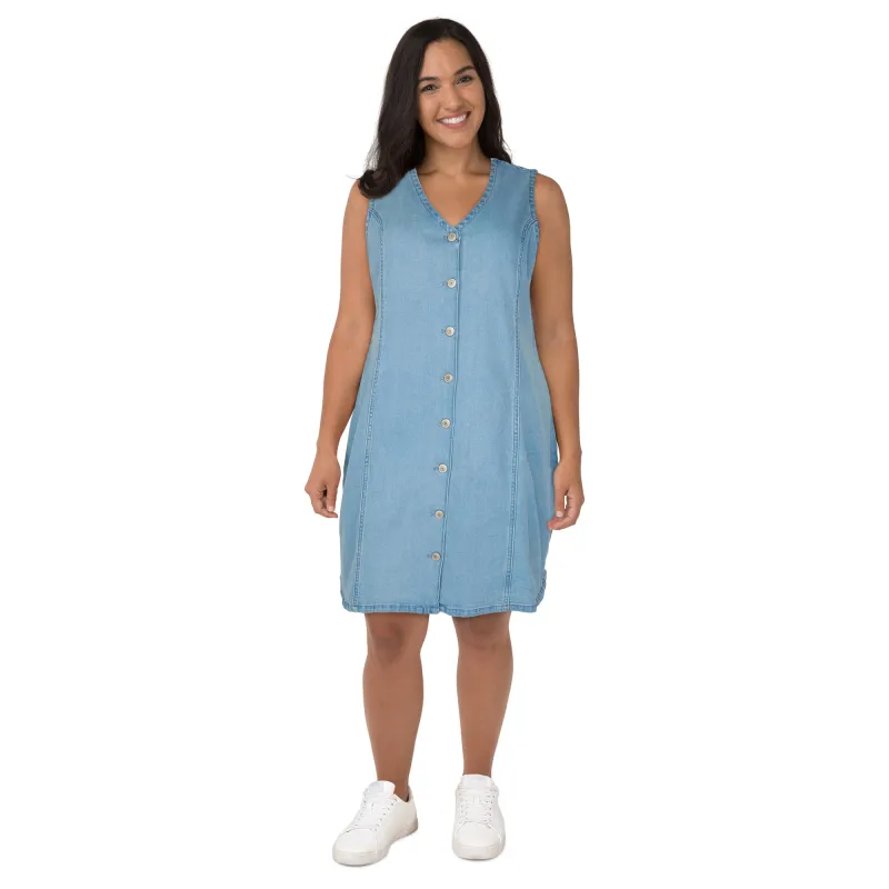 mySTYLE Women's Plus Button Front Denim Dress sold by Giant Tiger