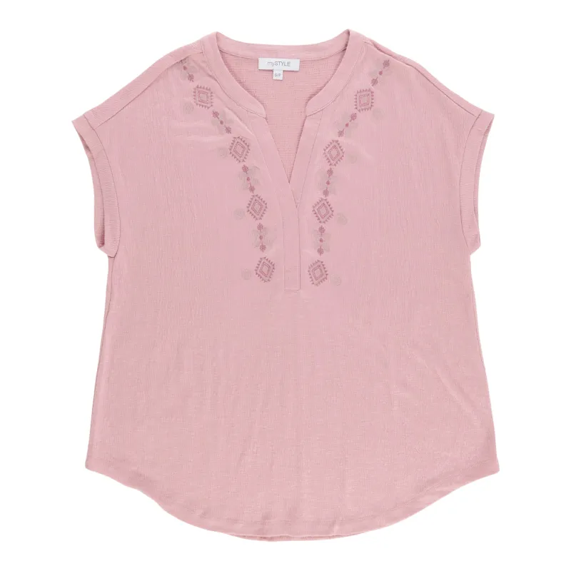 mySTYLE Women's Embroidered Knit Top sold by Giant Tiger