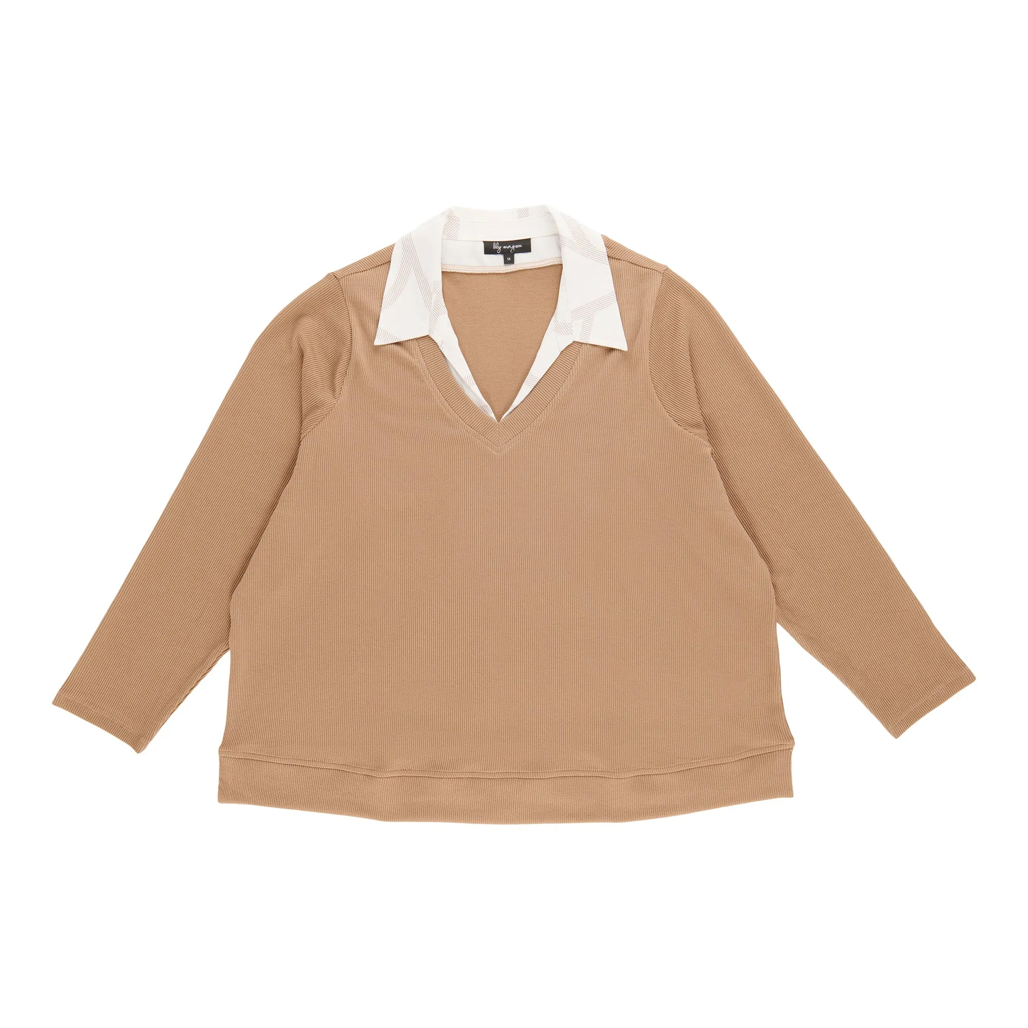lily morgan Women's Plus Collared Sweater sold by Giant Tiger