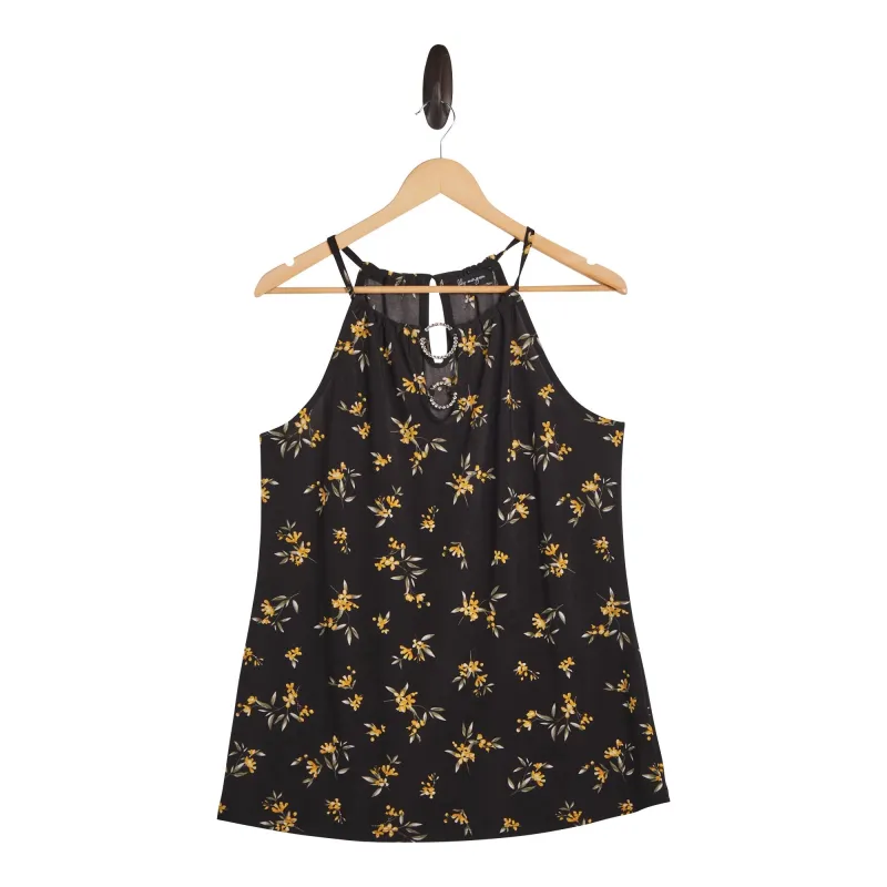lily morgan Women's Sleeveless Printed Ring Detailed Top sold by Giant Tiger