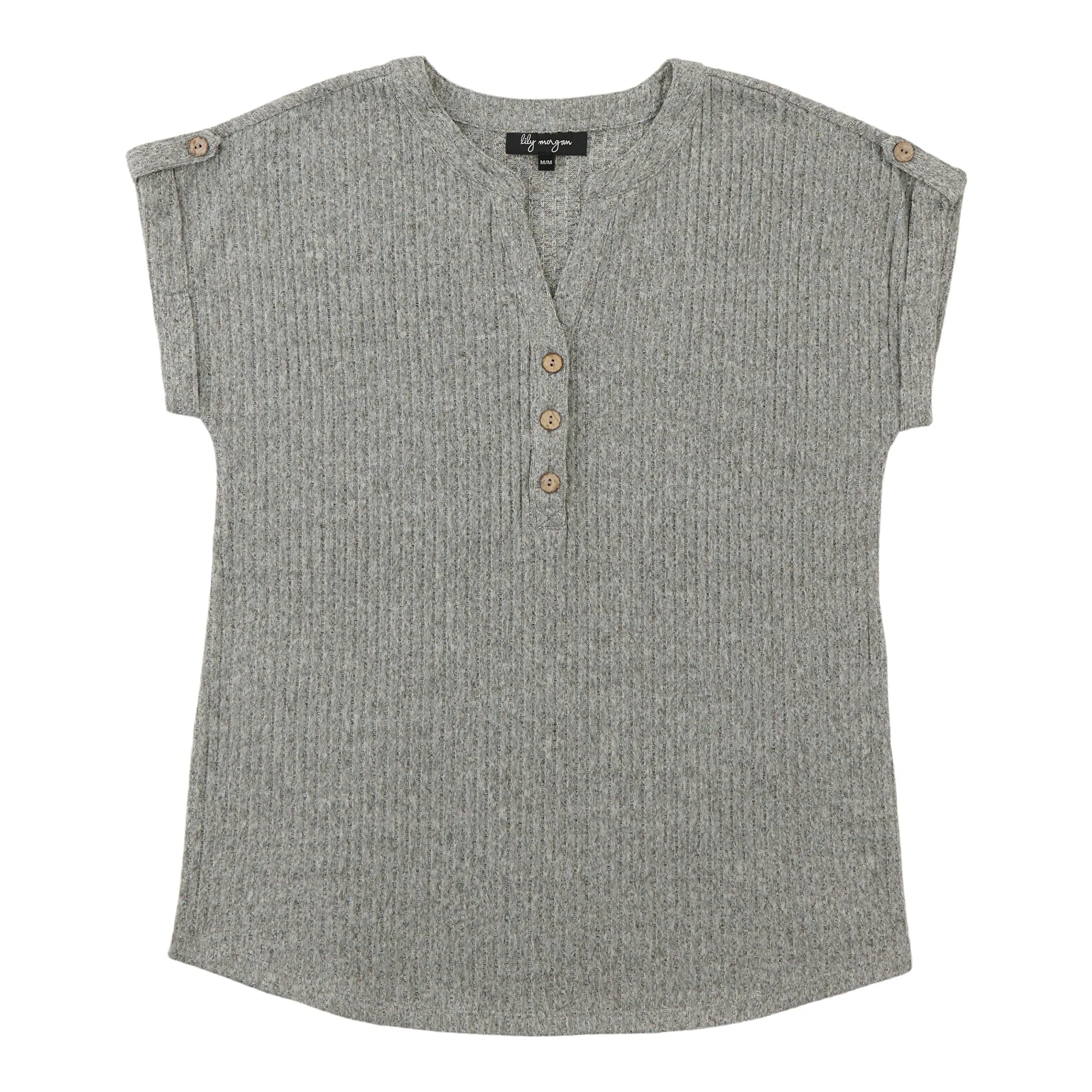 lily morgan Women's Roll Cuffed Top sold by Giant Tiger