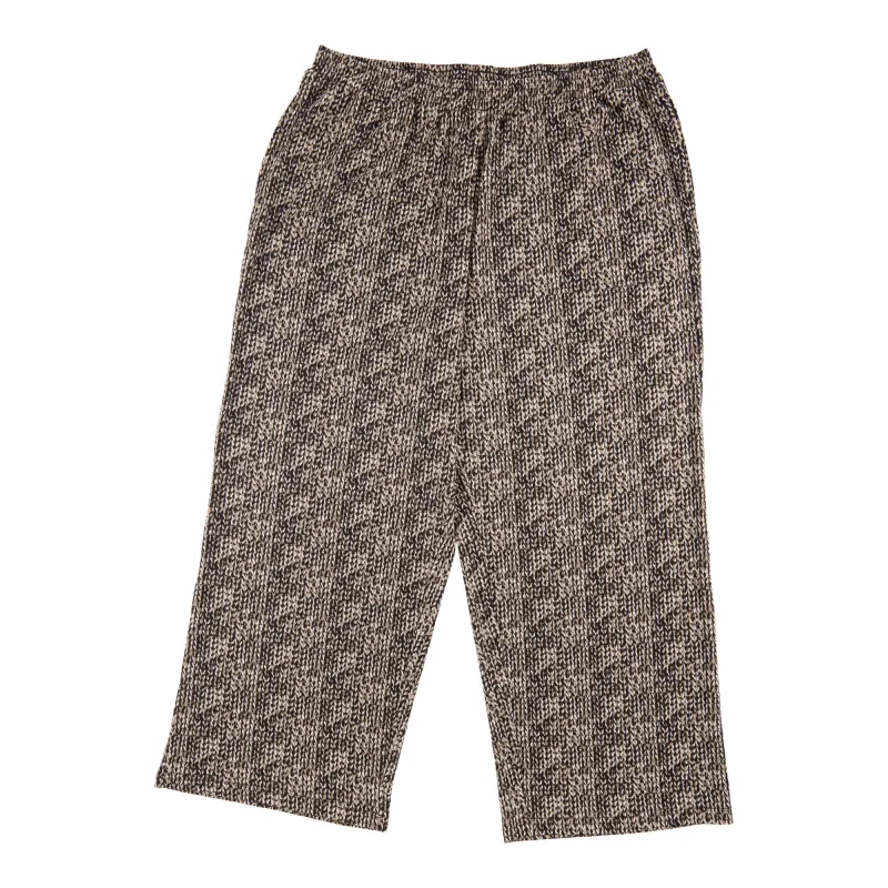 lily morgan Women's Plus Printed Wide-Leg Crinkle Pants sold by Giant Tiger