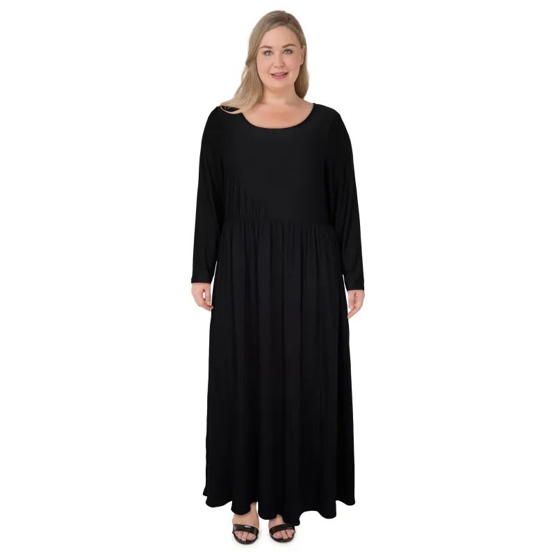 lily morgan Women's Plus Knit Woven Midi Dress sold by Giant Tiger