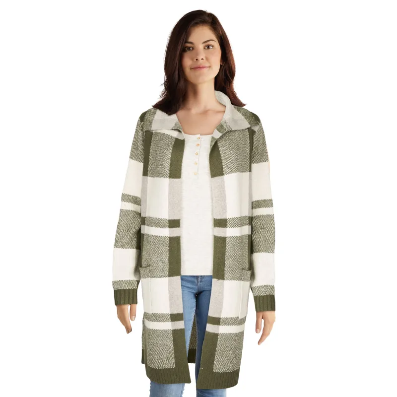 lily morgan Women's Plaid Cardigan sold by Giant Tiger