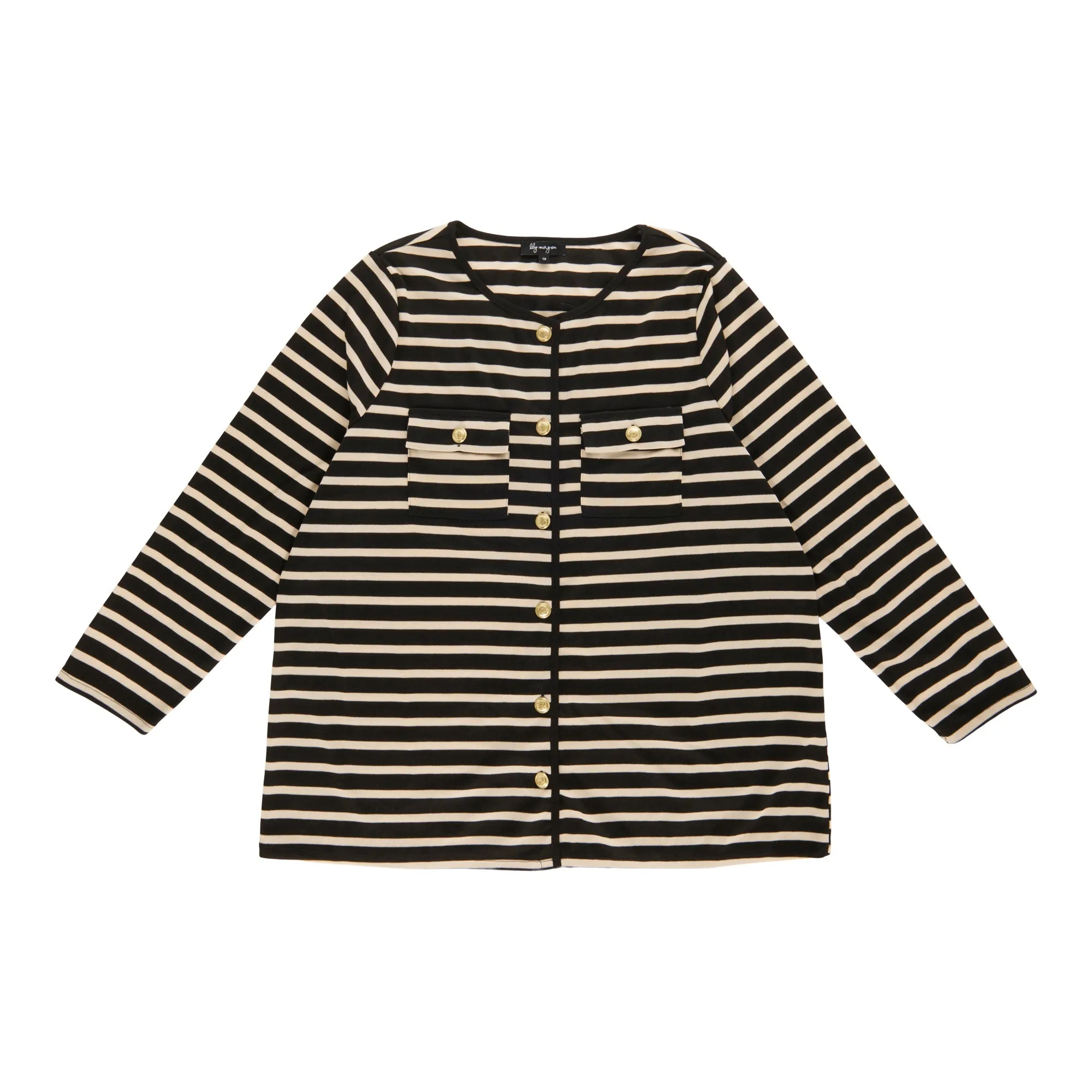 lily morgan Women's Plus Cardigan with Front Pockets sold by Giant Tiger product image thumbnail 4