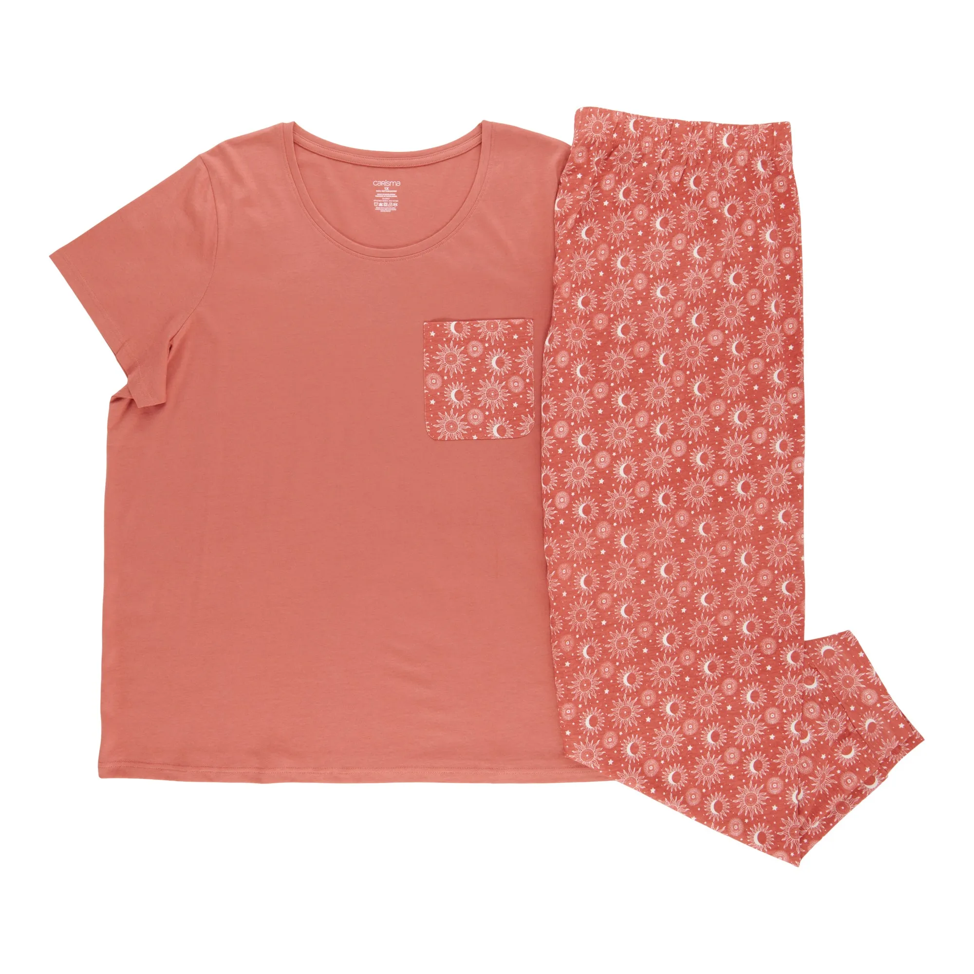 Carisma Women's Plus Cotton Short Sleeve Jogger PJ Set, 2-Piece sold by Giant Tiger product image thumbnail 3