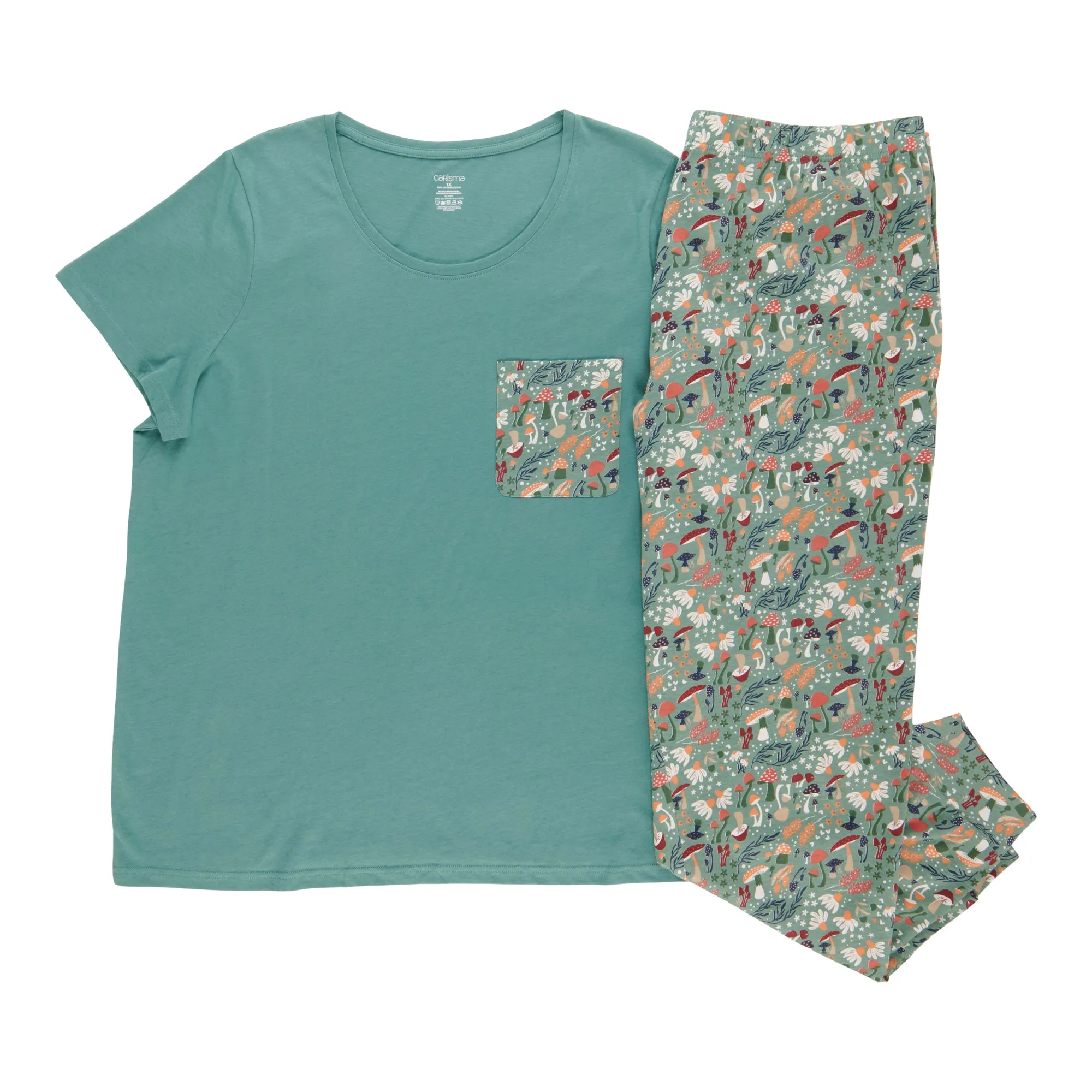 Carisma Women's Plus Cotton Short Sleeve Jogger PJ Set, 2-Piece sold by Giant Tiger product image thumbnail 2