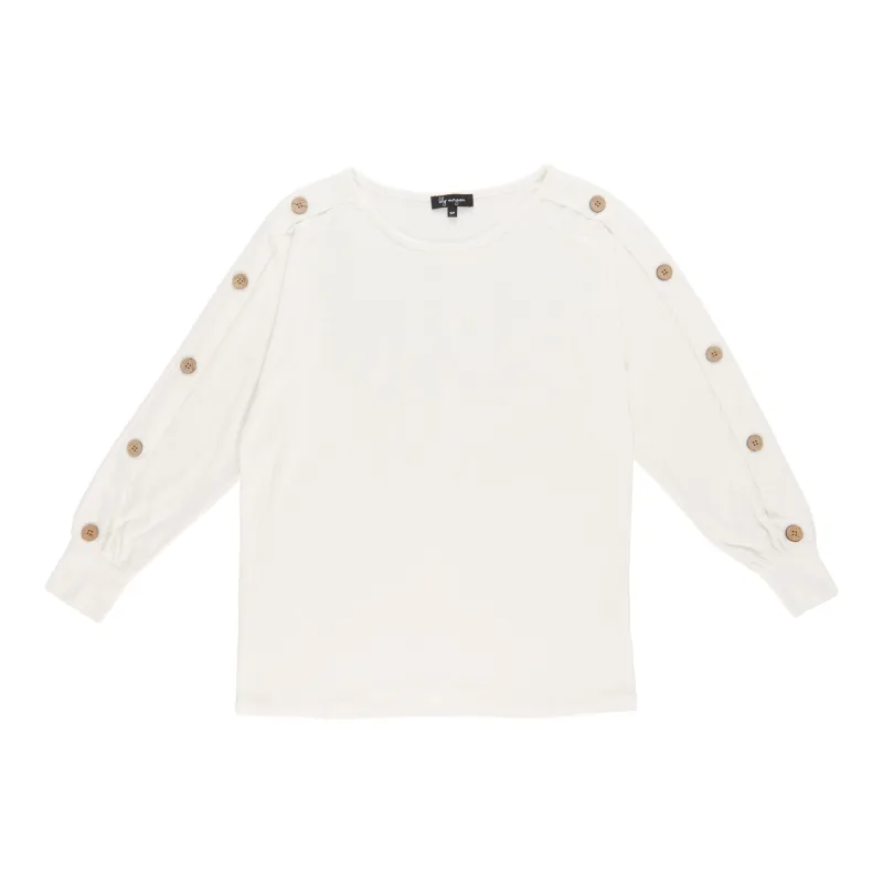 lily morgan Women's Lace Sleeve Detail Sweater sold by Giant Tiger