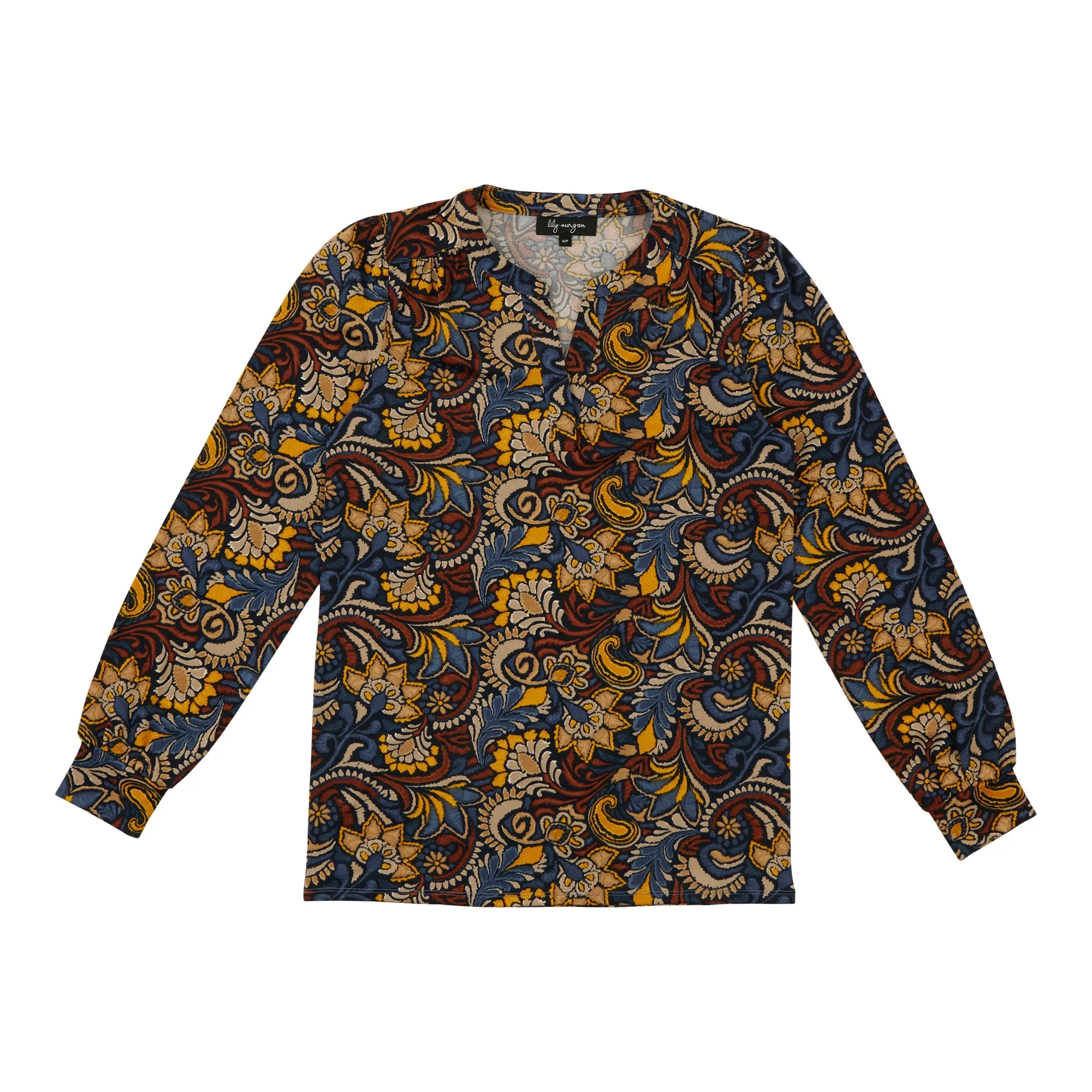 lily morgan Women's Nehru Collar top sold by Giant Tiger