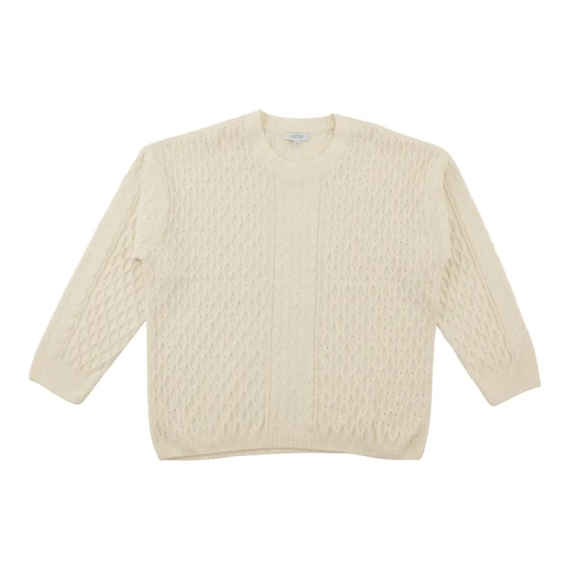 mySTYLE Women's Plus Chenille Cable Sweater sold by Giant Tiger