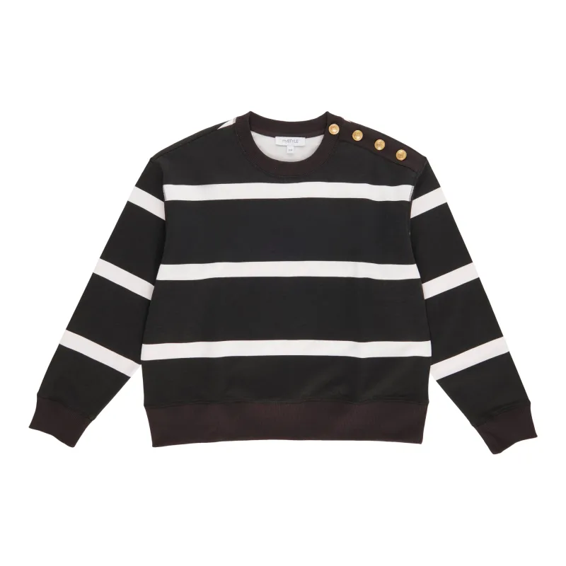 mySTYLE Women's Crew Neck Button Sweater sold by Giant Tiger