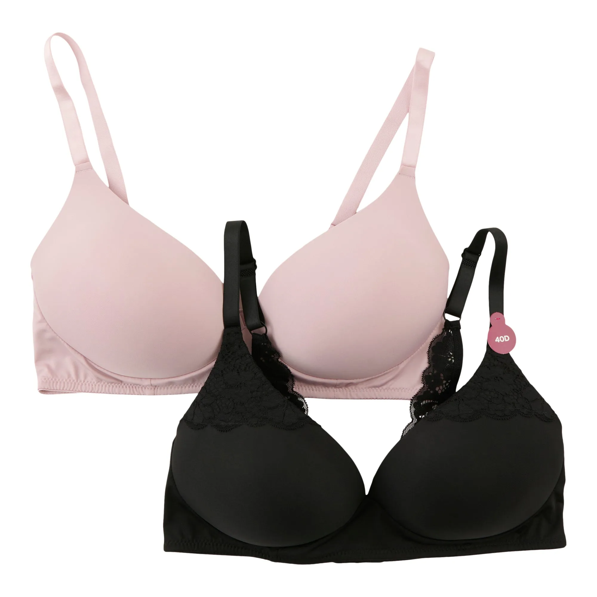 Carisma Women's Plus Wirefree Lace Bras, 2-Pack sold by Giant Tiger